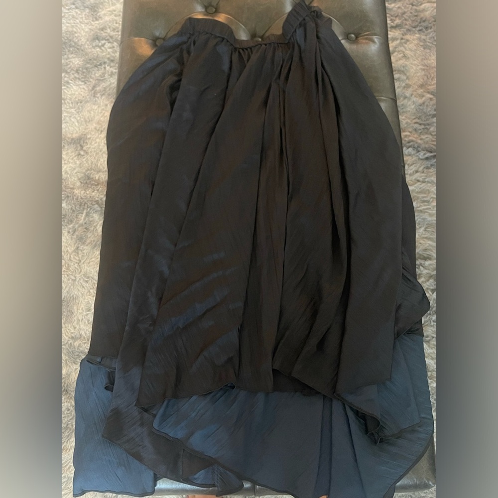 Anthropologie Black Asymmetrical Skirt